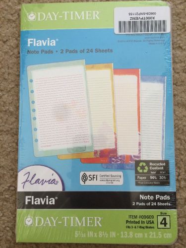 Day-Timer Flavia Desk Size Note Pads (09609) *New &amp; Sealed* 2 pads of 24 sheets