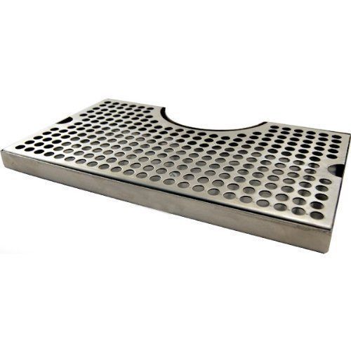 12&#034; Surface Mount Kegerator Beer Drip Tray Stainless Steel Tower Cut Out