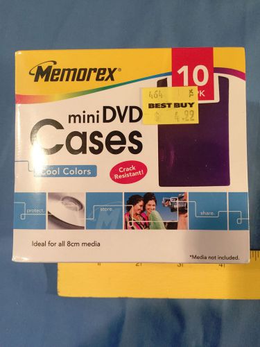 Memorex Colorful Mini DVD Cases - qty=10- New in Packaging
