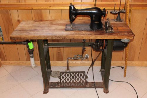 Singer 95-10 industrial sewing machine with table for sale