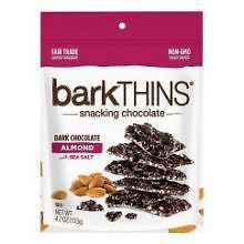 Bark Thins Dark Chocolate Almond with Sea Salt, 4.7 Ounce -- 12 per case.