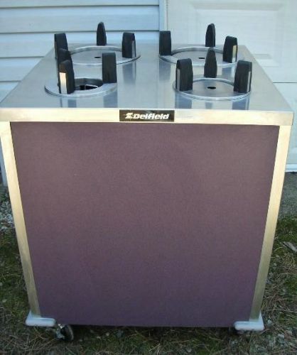 Delfield 4 Stack PLATE LOWERATOR for 5&#034; - 9&#034; PLATES, NON HEATED &amp; NICE CONDITION