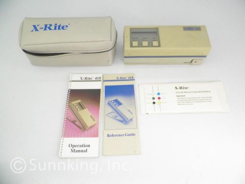 X-Rite 418 Color Reflection Densitometer w/ Manual &amp; Color Reflection Reference