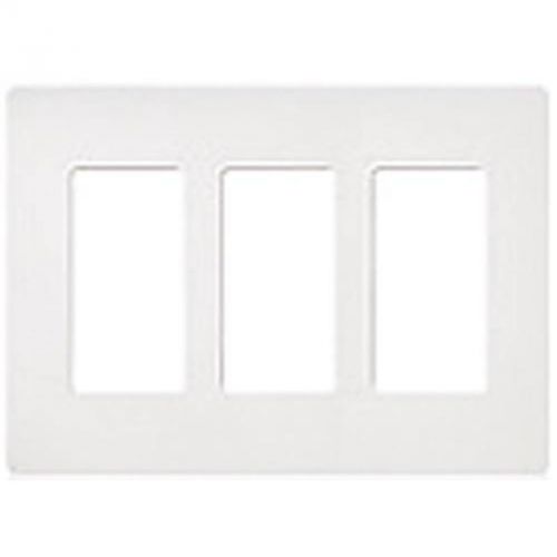 Lutron Claro 3-Gang Wallplate White Lutron Electronics Decorative Switch Plates