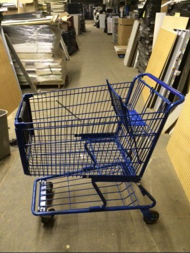 Shopping carts blue metal lot 16 grocery liquor used store fixtures supermarket for sale