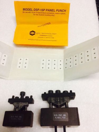 Duratool DSP-15P Panel Punch For 15-Pin D-Subminiture LOT of 2
