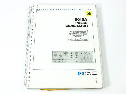 HP 8015A Pulse Generator Operating and Service Manual