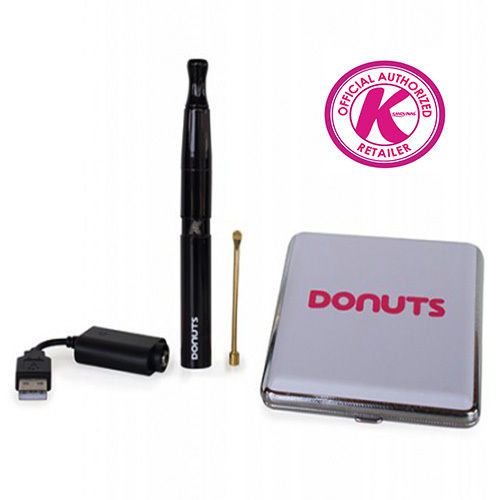 Kandypens Donuts Vape Pen in Glossy Black + FREE Extra Atomizer with purchase.