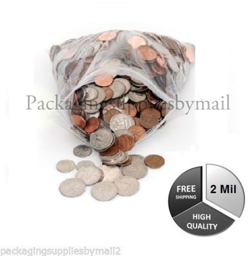 5000 Reclosable Bags 2x3 Clear ZipLock 2 Mil Poly 2&#034; x 3&#034; Bags