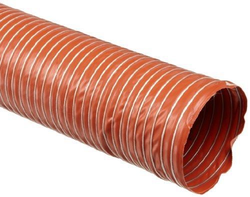 Flexaust heat-flex bds fiberglass duct hose, iron oxide red, 4&#034; id, 12&#039; length for sale