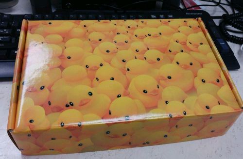 New Yellow rubber duck ducky cardboard gift  box 11x7x2.5