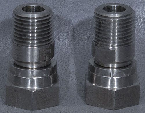 Qty. 2: ifm pn: e40200 g 1/2&#034; - 1/2&#034; npt stainless steel flat seal adapter sm6 for sale
