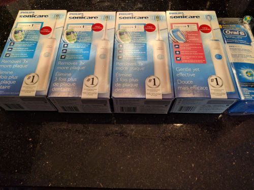 5 Packs New Genuine Electric Toothbrushes 4 x Sonicare HX3211 + 1 x OralB