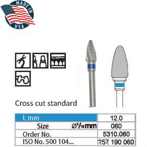 Wilson USA Tungsten Carbide Cutter HP Drill Bit Dental Nail Flame Bit