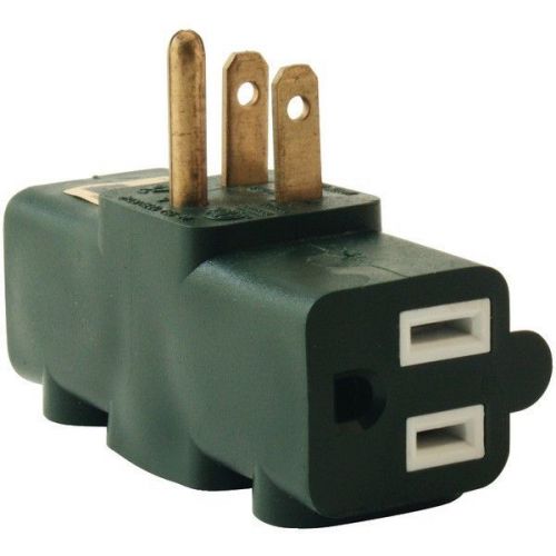 Axis 45092 3-Outlet Heavy-Duty Grounding Adapter - Green