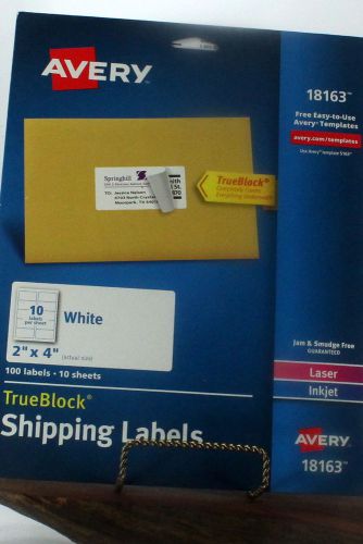 Avery 18163 Shipping Labels 2&#034; by 4&#034; 10 sheets bbb247