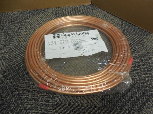 GREAT LAKES 50&#039; REFRIG REFRIGERATION COIL TUBE 1/4&#034;