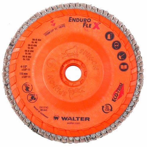 Walter 06-b-454 4-1/2 x 5/8-11 enduro-flex type 29 flap disc 40 grit 10 pack for sale