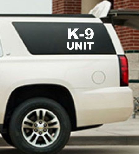 REFLECTIVE K-9 UNIT DECAL SET Police Dog WHITE Sticker Police Car Truck Van SUV