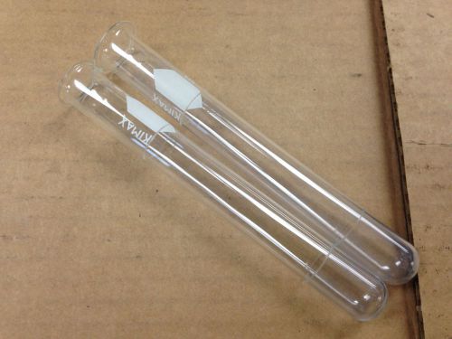 Vintage chem lab kimax test tube 5.75&#034; length, 5/8&#034; i.d. lot of 2 for sale