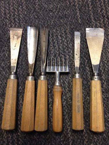 Ice Carving Tools. 6pc. Carbon Steel.