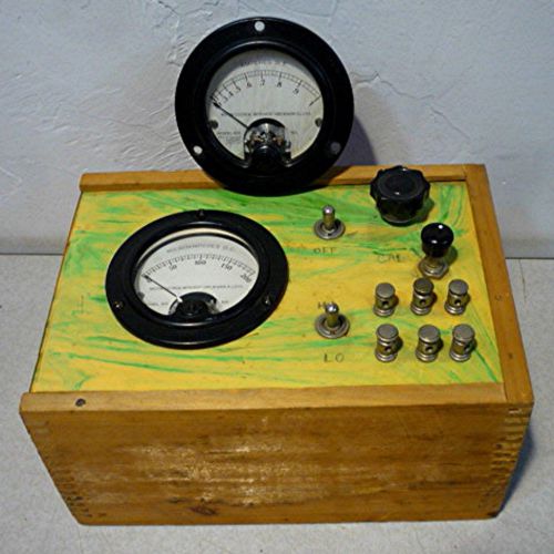 Vintage Weston Amperes DC &amp; RF Electric Meter Gauge Bakelite. One in elect. box