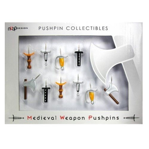 NuOp Design Medieval Weapon Push Pins