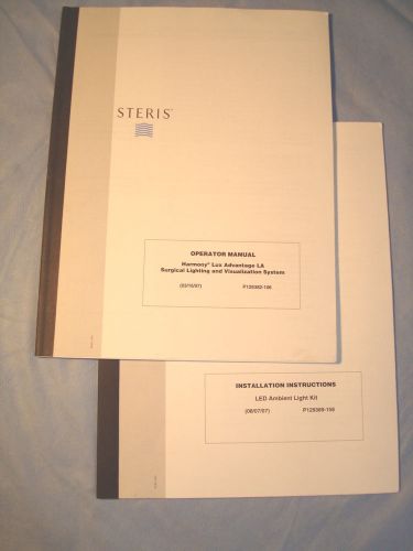 LOT of Two Steris Operator Manuals