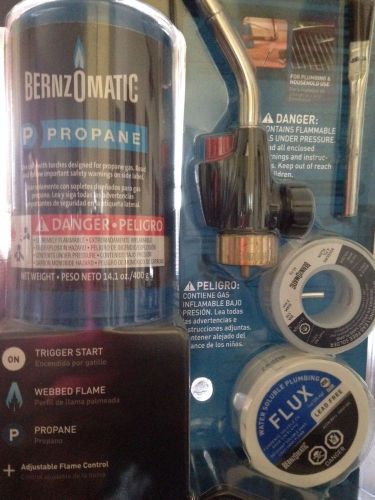 Bernozomatic trigger electric plumbing torch kit with 14.1 oz propane for sale