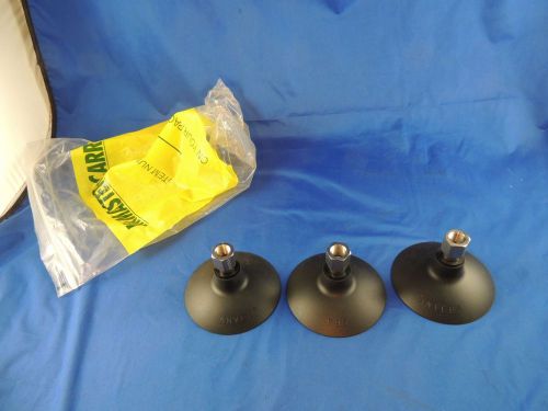 Lot of 3 Anver Industrial Suction Cups Model #F95 3-3/4&#034; Diameter 1/2&#034; Connector