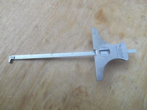 STARRETT NO. 236 DEPTH AND ANGLE GAGE , 6&#034; , WITH HOOK RULE