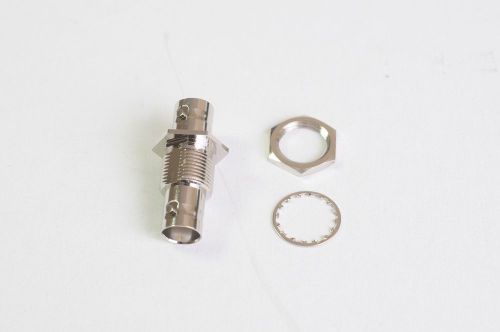 Bulkhead connector 50 ohm bnc female with washers for sale