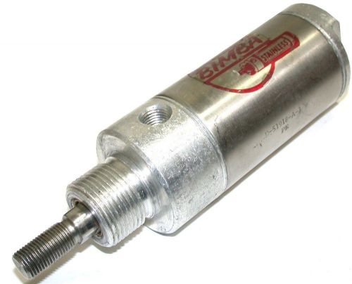 BIMBA 1&#034; STROKE 2&#034; BORE STAINLESS AIR CYLINDER D-51918-A-1
