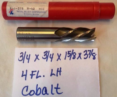 Left Hand 50 Pc. Lot 3/4 x 3/4 x 1-5/8 x 3-7/8  4FL. LH Cobalt End Mills New