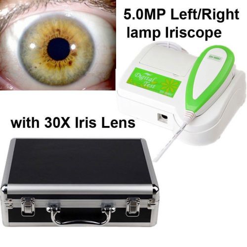 NEW 5.0MP USB Left/Right lamp Iriscope Iridology camera Pro Software Iris Lens