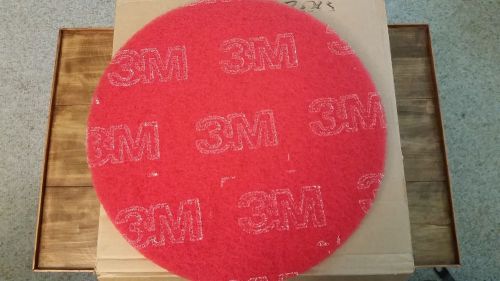 New Case of 5 - 3M 5100 Red Buffer Floor Pads 18&#034;