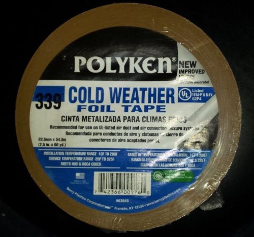 PolyKen 339 Cold weather Foil Tape 2.5 in. x 80 yd