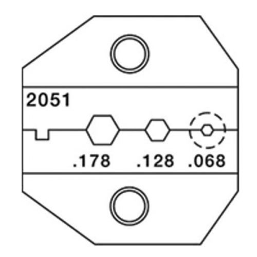 Paladin Tools PA2051 Coax Die Set RG174/179/188/NT35  CrimpALL 8000 and 1300