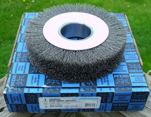 Crimped wire wheel brush 6 3/4&#034; dia 2&#034; arbor hole 0.012 cs wire edp 67536 new for sale
