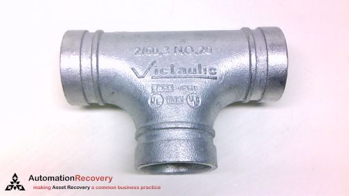 VICTAULIC NO.20 - 2/60, 3, GALVANIZED 2&#034; TEE WATER FITTING, NEW* #212241