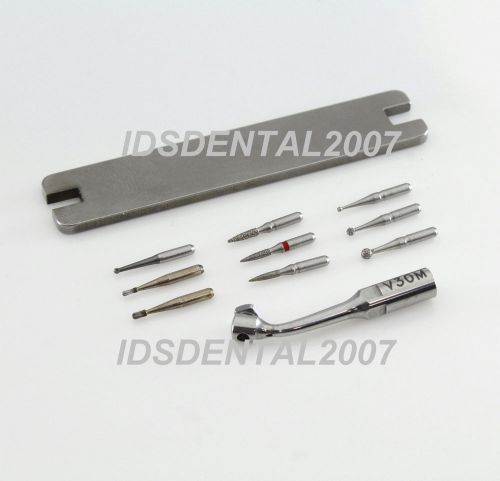 Dental restorative v tip v30 type with 9 pcs burs compatible mectron scaler for sale