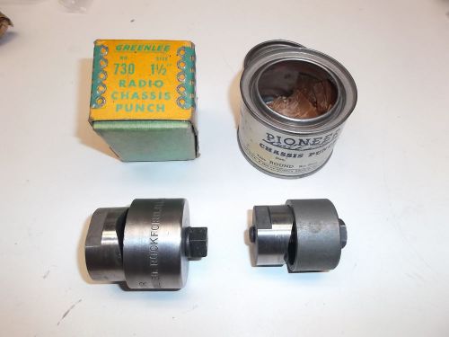 One lot of two Radio Chassis Knockout Punches, 1 1/4 inch and 1 1/2 inch