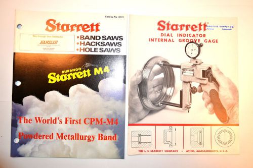 Starrett saw catalog c174 &amp; dial indicator internal groove gage bulletin #rr408 for sale