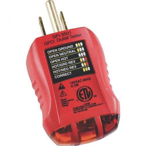 Tester Out 110-125Vac Etl Lstd GB-Gardner Bender Voltage Testers GFI-3501