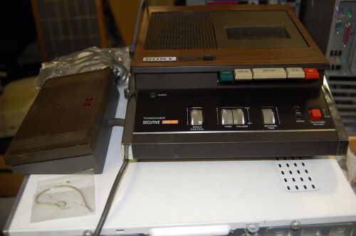 Vintage Sony BM-45 Secutive Cassette Transcriber Boxed W/ Accessories Working!