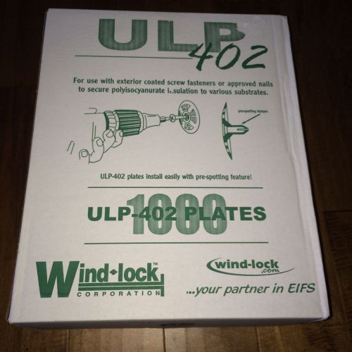 Wind Lock ULP-402 Plates Insulation Fasteners (1000 Count) NEW! W/O Screws