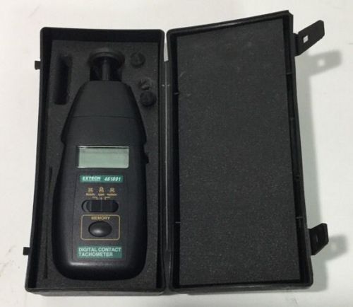 Extech # 461891 contact tachometer with 3 tips and case vgc mechanic for sale