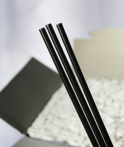 Bar Basics Inc, 8 Inch Individually Wrapped Black Straws (Box of 500)