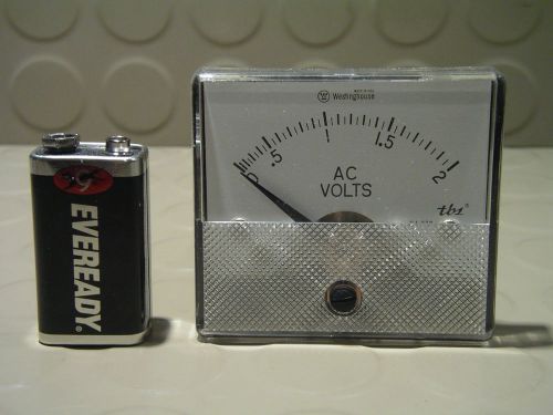 Vintage WESTINGHOUSE PANEL Voltmeter 2VDC N.O.S.