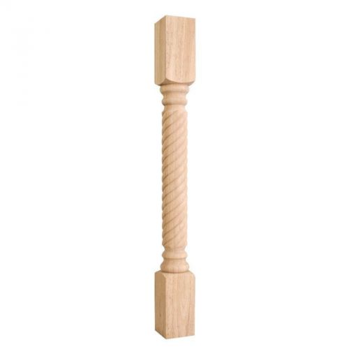 3-1/2&#034; x 3-1/2&#034; x 35-1/2&#034;-Maple- Wood Post with Rope Pattern (Island Leg)-# P3MP